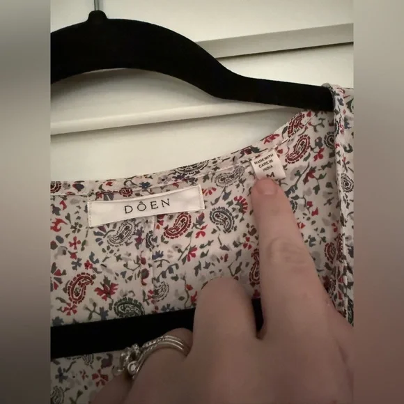 DOEN Pietra Dress — Cream Saint Claude Paisley | Size Medium EUC - Picture 6 of 7